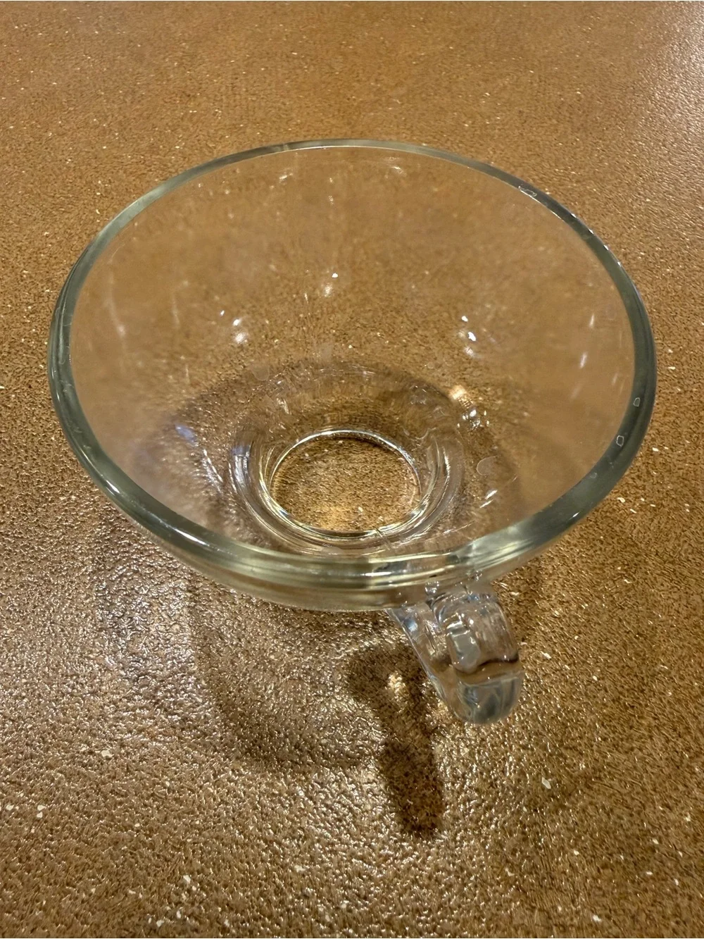 Clear Glass canning funnel with handle - Clear